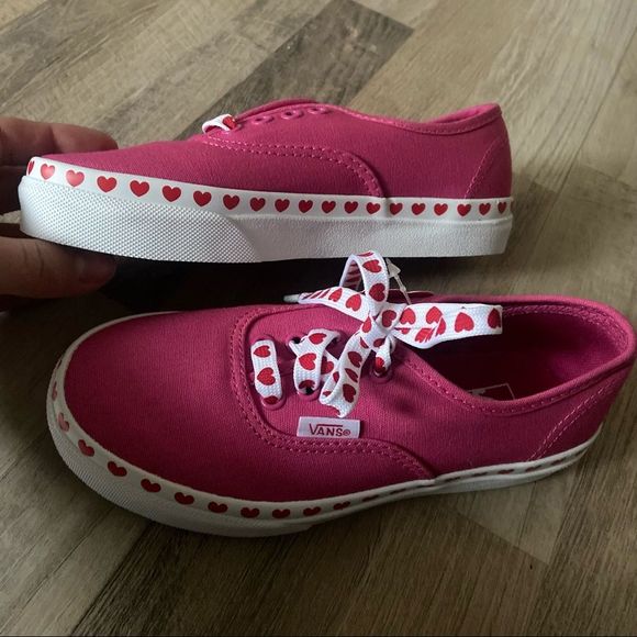 Vans shoes for kids, pink with hearts - Picture 5 of 5